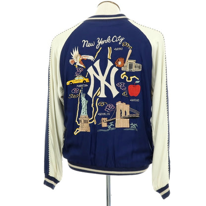 【中古】テイラー トーヨー TAILOR TOYO BEAMS別注 ORIGINAL MLB COLLECTION リバーシブル アセテート スカジャン ネイビー【 XL 】【 状態ランクB 】【 メンズ 】[APD]