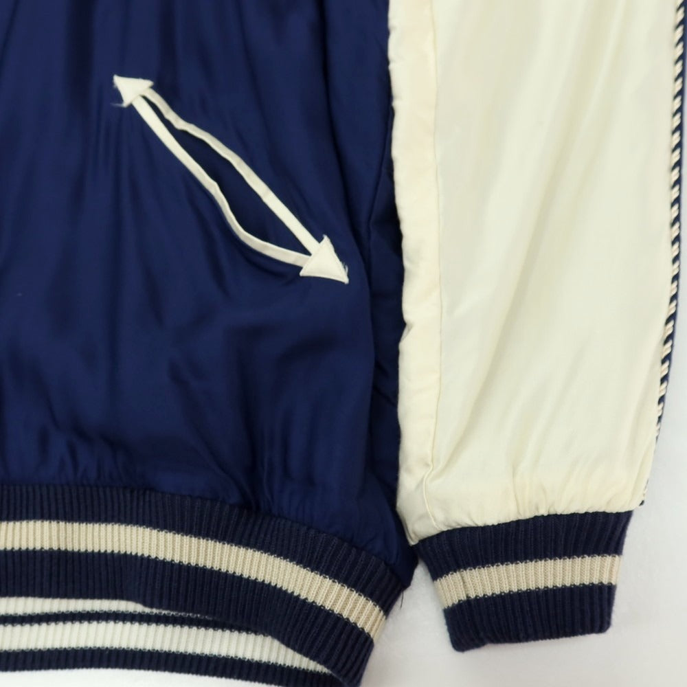 【中古】テイラー トーヨー TAILOR TOYO BEAMS別注 ORIGINAL MLB COLLECTION リバーシブル アセテート スカジャン ネイビー【 サイズXL 】【 状態ランクB 】【 メンズ 】 [APD]