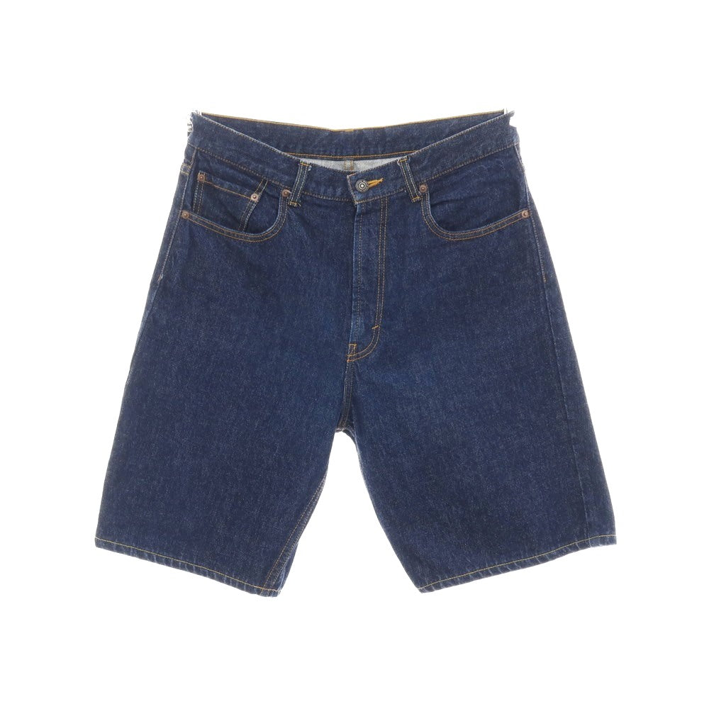 【中古】ビームスプラス BEAMS PLUS コットン デニム ショートパンツ ネイビー【サイズL】【 状態ランクB 】【 メンズ 】