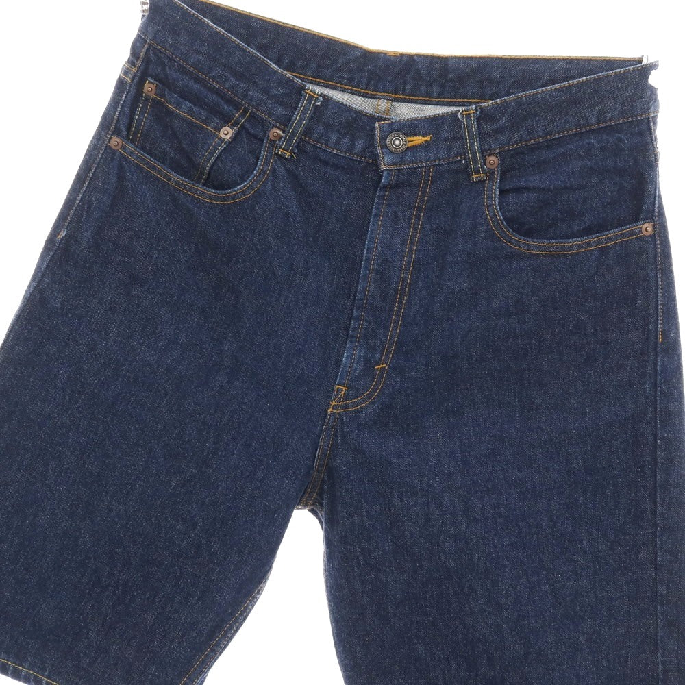 【中古】ビームスプラス BEAMS PLUS コットン デニム ショートパンツ ネイビー【サイズL】【 状態ランクB 】【 メンズ 】