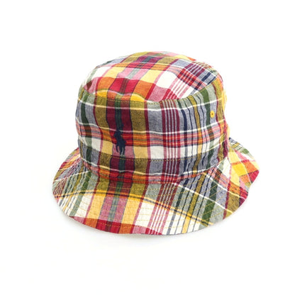 【中古】ポロ ラルフローレン Polo Ralph Lauren BEMAS別注 リバーシブル チェック バケットハット 帽子 マルチカラー【 状態ランクB 】【 メンズ 】