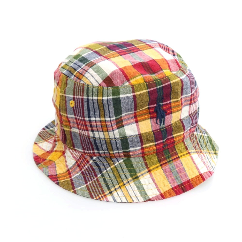 【中古】ポロ ラルフローレン Polo Ralph Lauren BEMAS別注 リバーシブル チェック バケットハット 帽子 マルチカラー【 状態ランクB 】【 メンズ 】