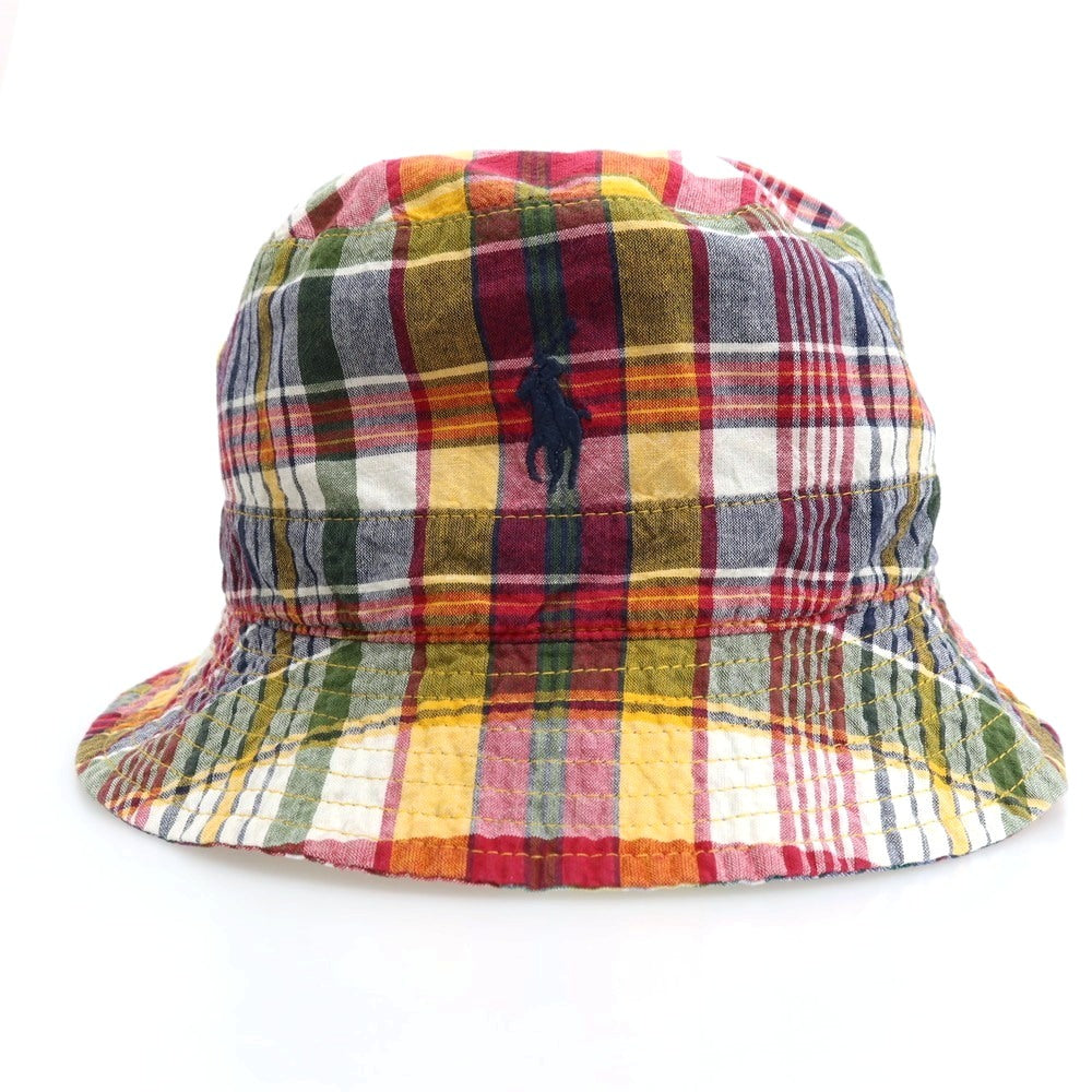【中古】ポロ ラルフローレン Polo Ralph Lauren BEMAS別注 リバーシブル チェック バケットハット 帽子 マルチカラー【 状態ランクB 】【 メンズ 】