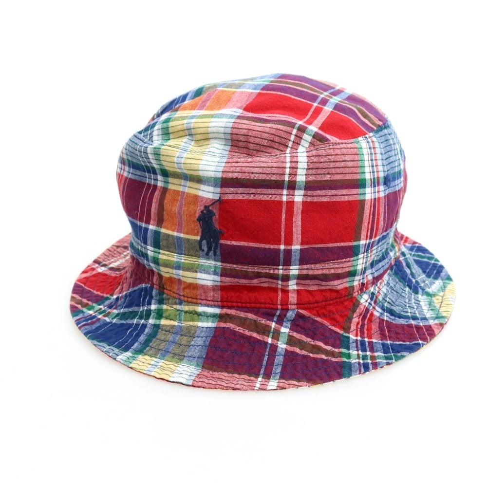 【中古】ポロ ラルフローレン Polo Ralph Lauren BEMAS別注 リバーシブル チェック バケットハット 帽子 マルチカラー【 状態ランクB 】【 メンズ 】