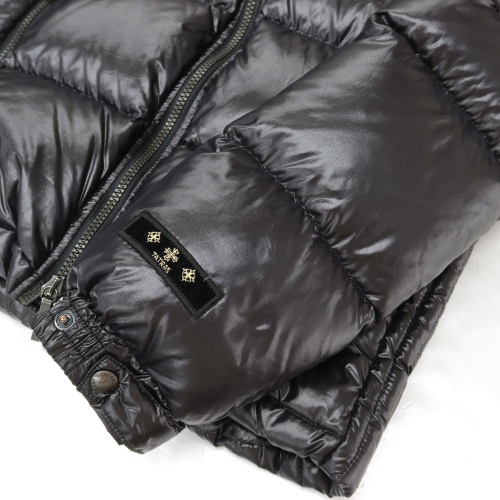 【中古】タトラス TATRAS ナイロン スタンドカラー ダブルジップ ダウンジャケット ブラック【サイズ2】【 状態ランクB 】【 メンズ 】