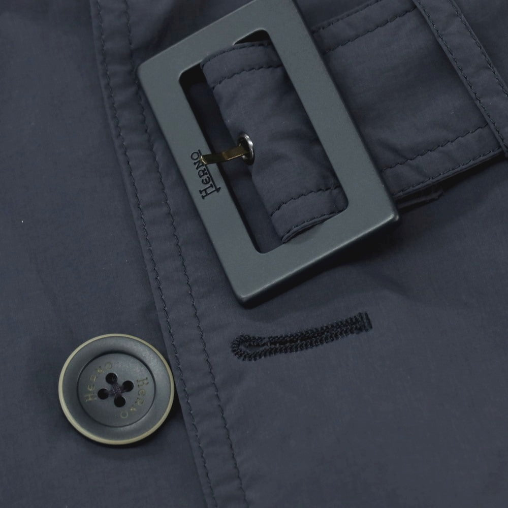 【中古】ヘルノ Herno ナイロン トレンチコート ネイビー【サイズ46】【 状態ランクC 】【 メンズ 】