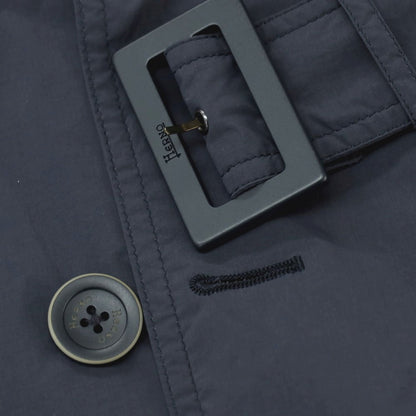 【中古】ヘルノ Herno ナイロン トレンチコート ネイビー【サイズ46】【 状態ランクC 】【 メンズ 】