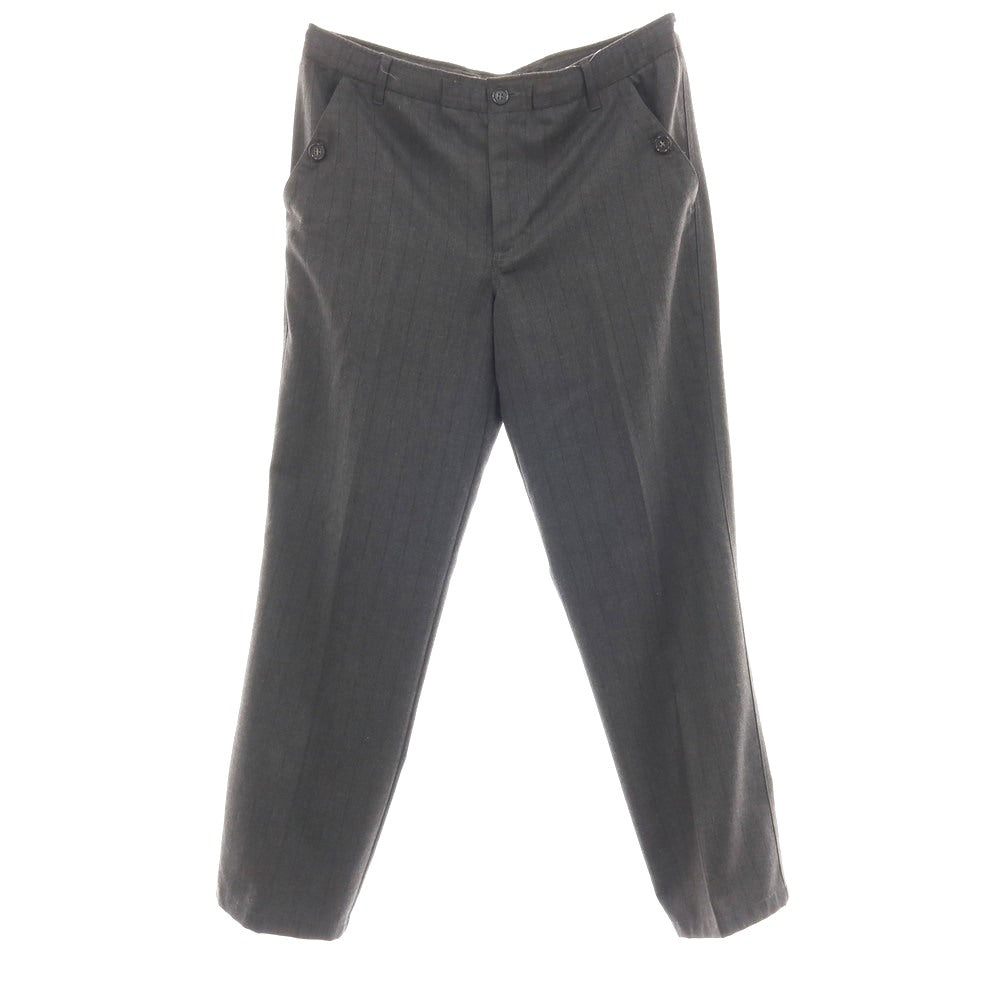 【中古】バージスブルック BASIS BROEK ウールポリエステルポリウレタン ストライプ イージースラックスパンツ グレー【サイズ46】【 状態ランクB 】【 メンズ 】