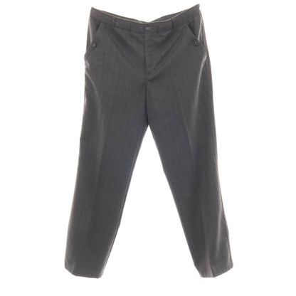 【中古】バージスブルック BASIS BROEK ウールポリエステルポリウレタン ストライプ イージースラックスパンツ グレー【サイズ46】【 状態ランクB 】【 メンズ 】