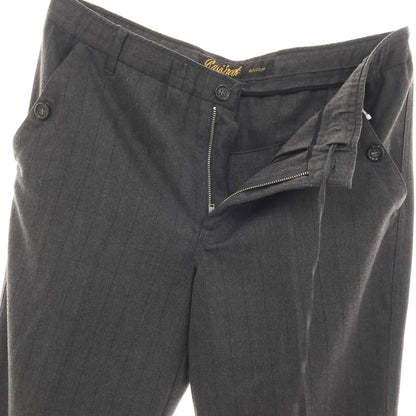 【中古】バージスブルック BASIS BROEK ウールポリエステルポリウレタン ストライプ イージースラックスパンツ グレー【サイズ46】【 状態ランクB 】【 メンズ 】