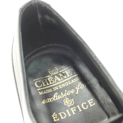 【中古】チーニー CHEANEY EDIFICE別注 カーフ レザー ストレートチップシューズ ブラック【サイズ8】【 状態ランクB 】【 メンズ 】