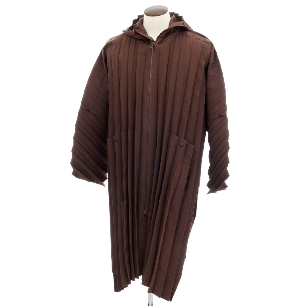 【中古】オム プリッセ イッセイミヤケ HOMME PLISSE ISSEY MIYAKE 2026年春夏 フーデッドコート ブラウン【サイズ表記なし(L位)】【 状態ランクA 】【 メンズ 】