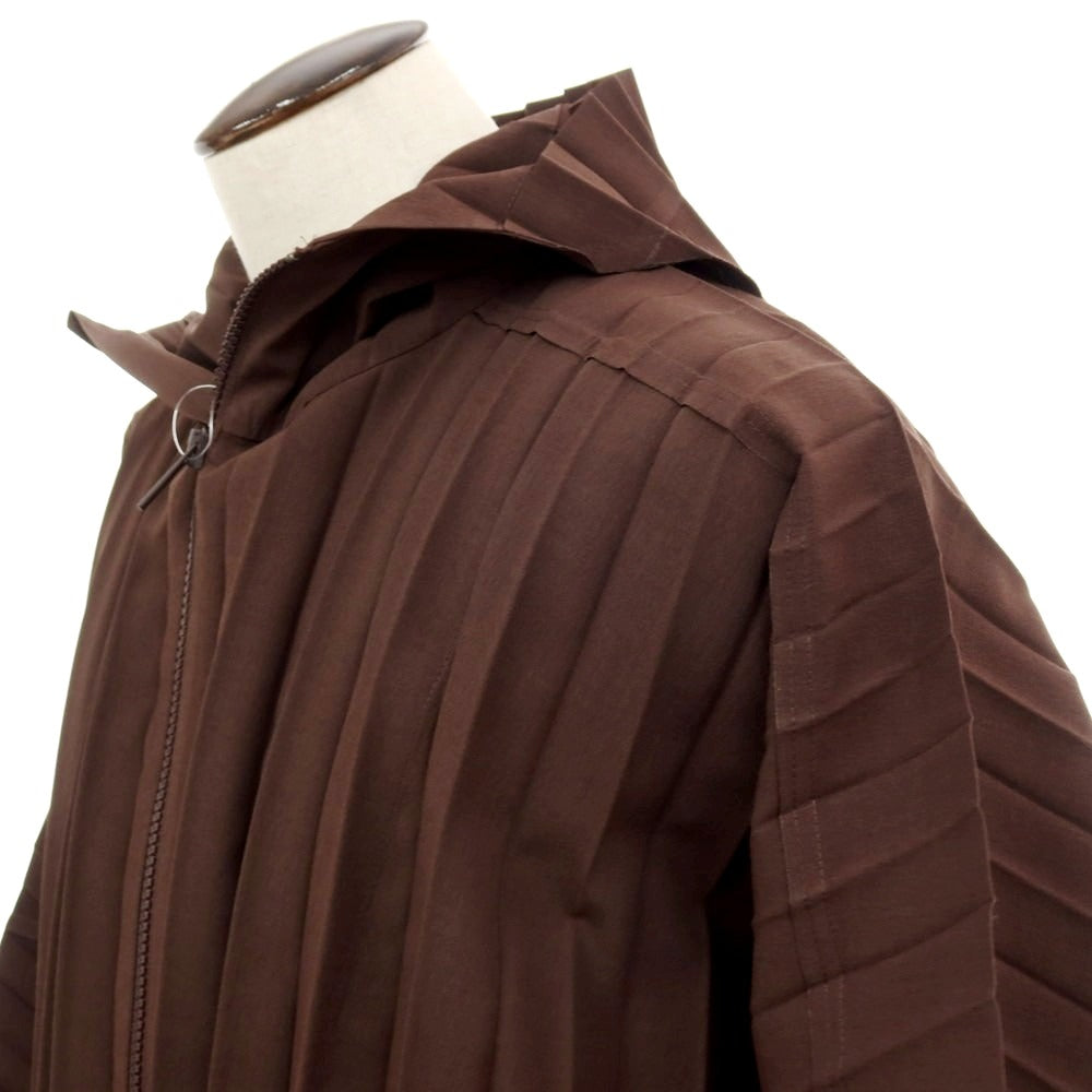 【中古】オム プリッセ イッセイミヤケ HOMME PLISSE ISSEY MIYAKE 2026年春夏 フーデッドコート ブラウン【サイズ表記なし(L位)】【 状態ランクA 】【 メンズ 】