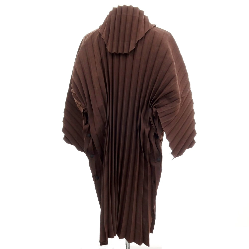 【中古】オム プリッセ イッセイミヤケ HOMME PLISSE ISSEY MIYAKE 2026年春夏 フーデッドコート ブラウン【 表記なし(L位) 】【 状態ランクA 】【 メンズ 】[APD]