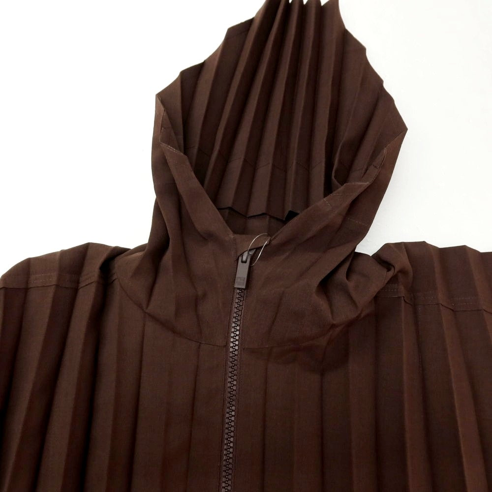 【中古】オム プリッセ イッセイミヤケ HOMME PLISSE ISSEY MIYAKE 2026年春夏 フーデッドコート ブラウン【 表記なし(L位) 】【 状態ランクA 】【 メンズ 】[APD]