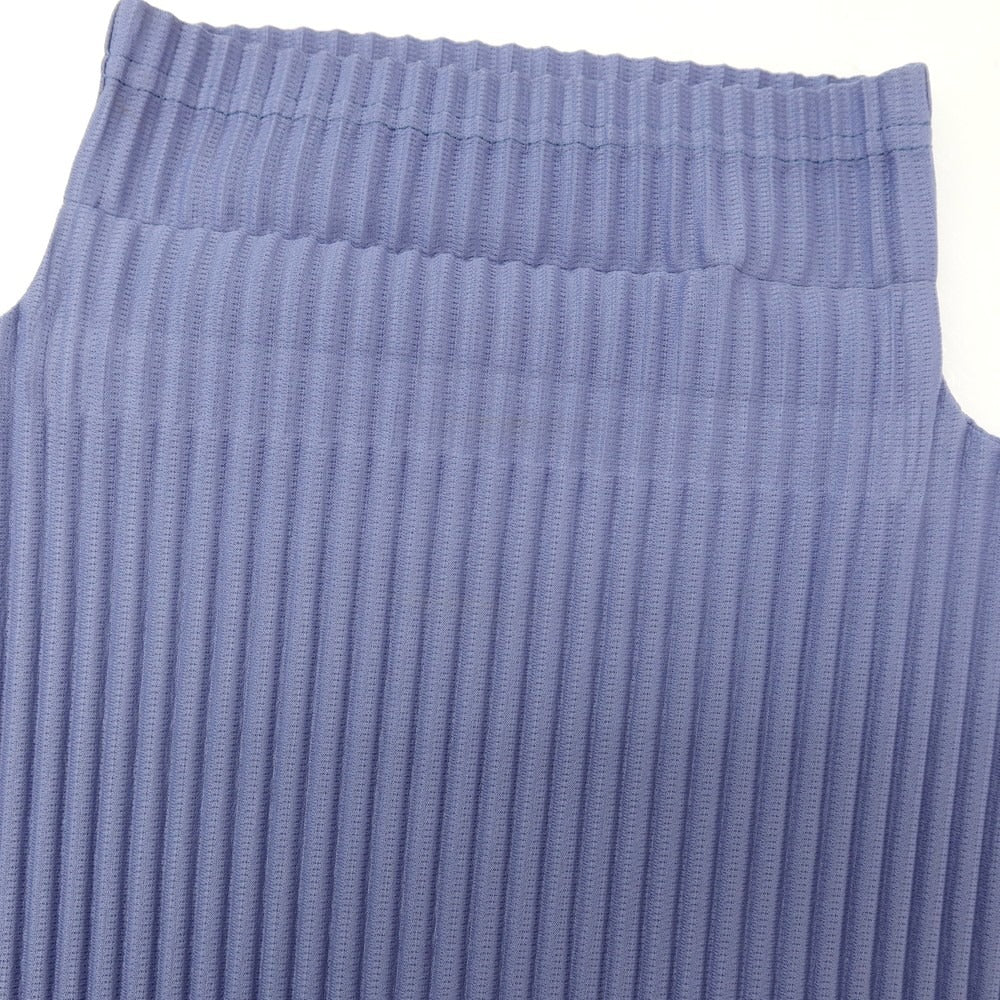 【中古】オム プリッセ イッセイミヤケ HOMME PLISSE ISSEY MIYAKE 2026年春夏 ポリエステル系 プリーツ ハイネック ノースリーブトップ ブルーバイオレット【 表記なし(L位) 】【 状態ランクA 】【 メンズ 】[APD]