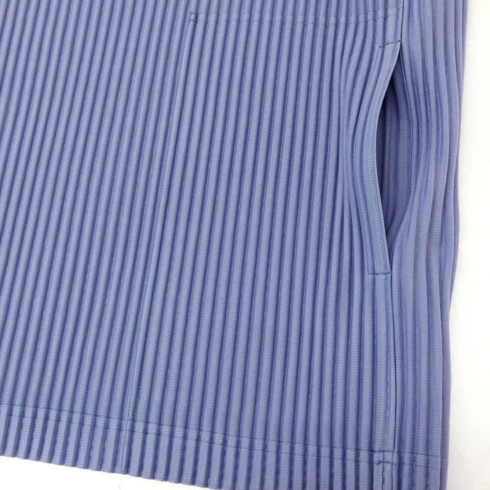 【中古】オム プリッセ イッセイミヤケ HOMME PLISSE ISSEY MIYAKE 2026年春夏 ポリエステル系 プリーツ ハイネック ノースリーブトップ ブルーバイオレット【 表記なし(L位) 】【 状態ランクA 】【 メンズ 】[APD]