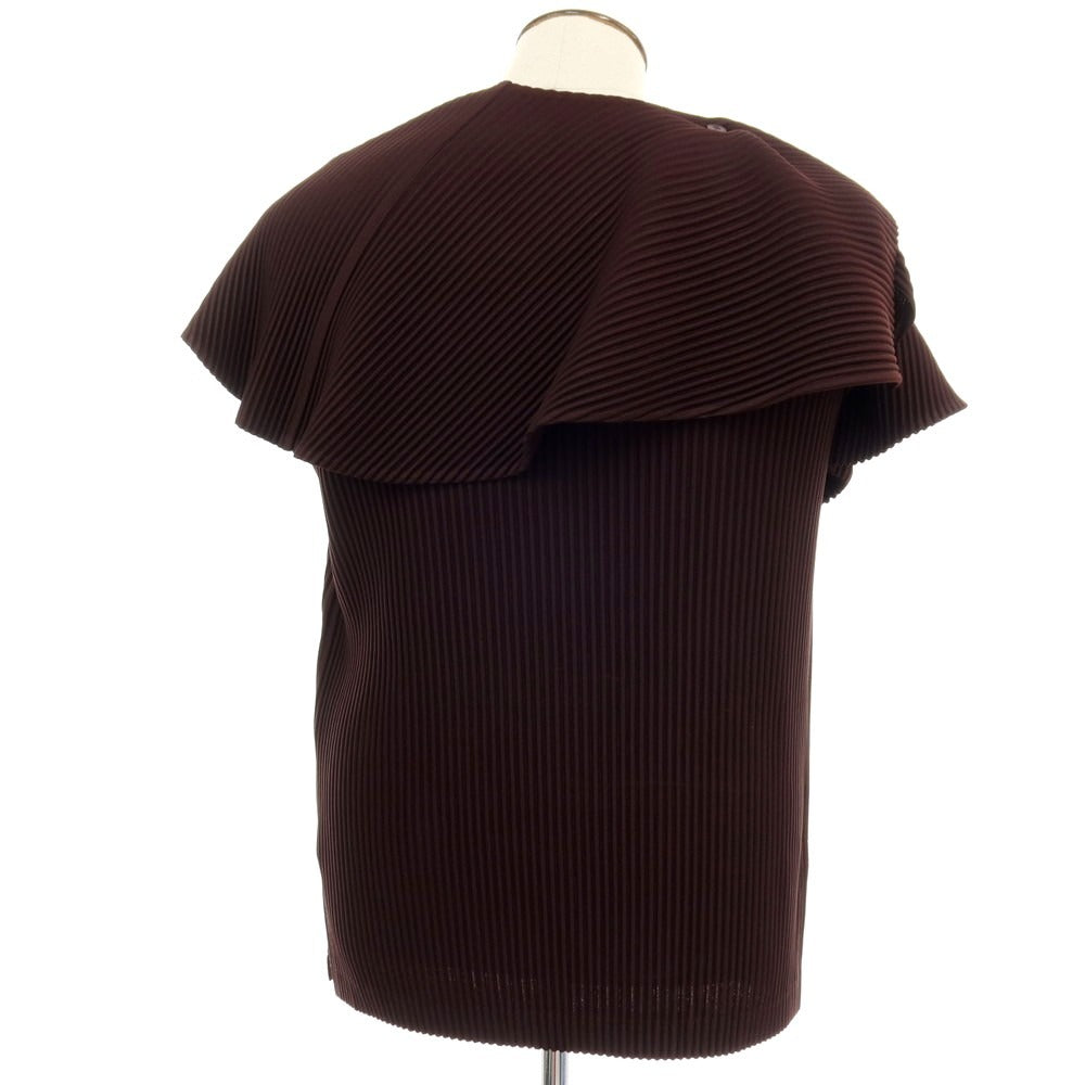 【中古】オム プリッセ イッセイミヤケ HOMME PLISSE ISSEY MIYAKE 2026年春夏 ポリエステル系 プリーツ ノースリーブトップ ブラウン【 表記なし(L位) 】【 状態ランクA 】【 メンズ 】[APD]