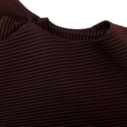 【中古】オム プリッセ イッセイミヤケ HOMME PLISSE ISSEY MIYAKE 2026年春夏 ポリエステル系 プリーツ ノースリーブトップ ブラウン【 表記なし(L位) 】【 状態ランクA 】【 メンズ 】[APD]