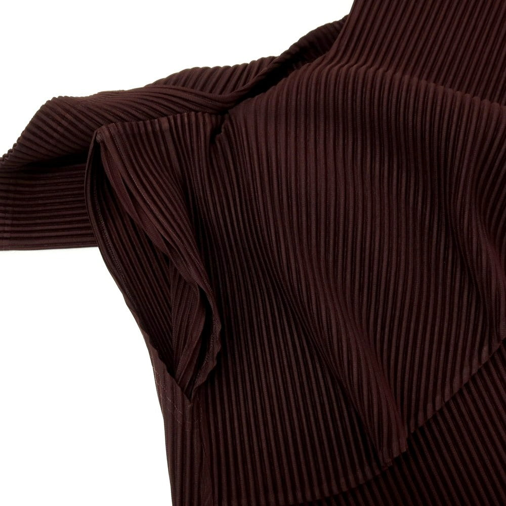 【中古】オム プリッセ イッセイミヤケ HOMME PLISSE ISSEY MIYAKE 2026年春夏 ポリエステル系 プリーツ ノースリーブトップ ブラウン【 表記なし(L位) 】【 状態ランクA 】【 メンズ 】[APD]