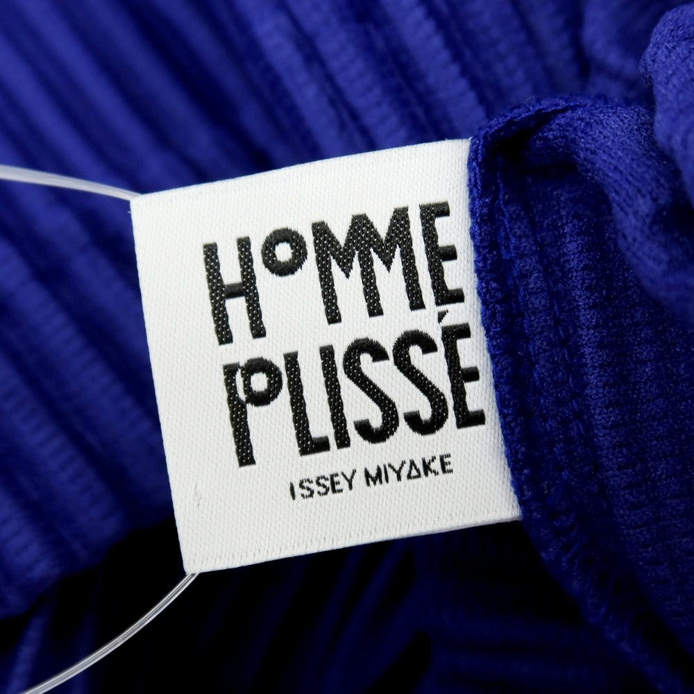 【中古】オム プリッセ イッセイミヤケ HOMME PLISSE ISSEY MIYAKE 2026年春夏 プリーツ ヘンリーネック 長袖カットソー ロイヤルブルー【サイズ表記なし(L位)】【 状態ランクA 】【 メンズ 】