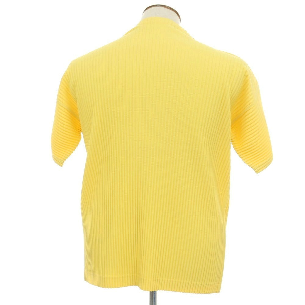 【中古】オム プリッセ イッセイミヤケ HOMME PLISSE ISSEY MIYAKE 2026年春夏 プリーツ 半袖カットソー イエロー【サイズ表記なし（L位）】【 状態ランクA 】【 メンズ 】