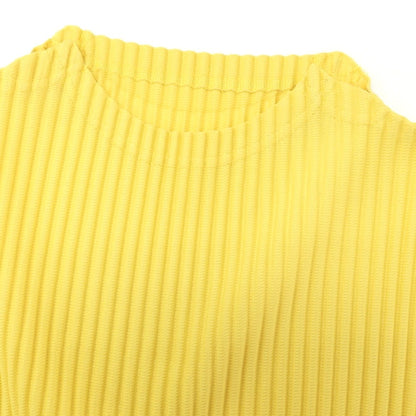 【中古】オム プリッセ イッセイミヤケ HOMME PLISSE ISSEY MIYAKE 2026年春夏 プリーツ 半袖カットソー イエロー【サイズ表記なし（L位）】【 状態ランクA 】【 メンズ 】