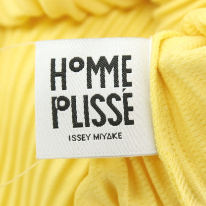 【中古】オム プリッセ イッセイミヤケ HOMME PLISSE ISSEY MIYAKE 2026年春夏 プリーツ 半袖カットソー イエロー【サイズ表記なし（L位）】【 状態ランクA 】【 メンズ 】
