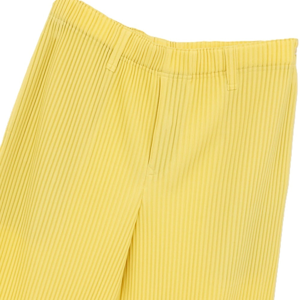 【中古】オム プリッセ イッセイミヤケ HOMME PLISSE ISSEY MIYAKE 2026年春夏 プリーツ イージーパンツ イエロー【サイズ表記なし(L位)】【 状態ランクA 】【 メンズ 】