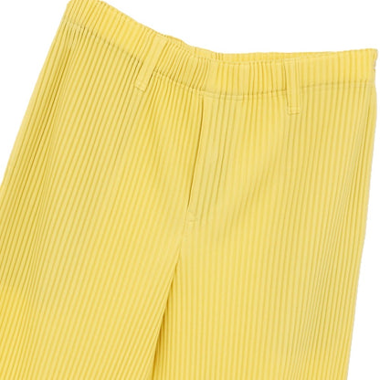 【中古】オム プリッセ イッセイミヤケ HOMME PLISSE ISSEY MIYAKE 2026年春夏 プリーツ イージーパンツ イエロー【サイズ表記なし(L位)】【 状態ランクA 】【 メンズ 】