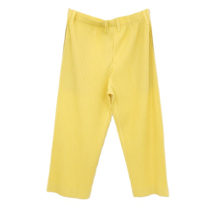 【中古】オム プリッセ イッセイミヤケ HOMME PLISSE ISSEY MIYAKE 2026年春夏 プリーツ イージーパンツ イエロー【サイズ表記なし(L位)】【 状態ランクA 】【 メンズ 】