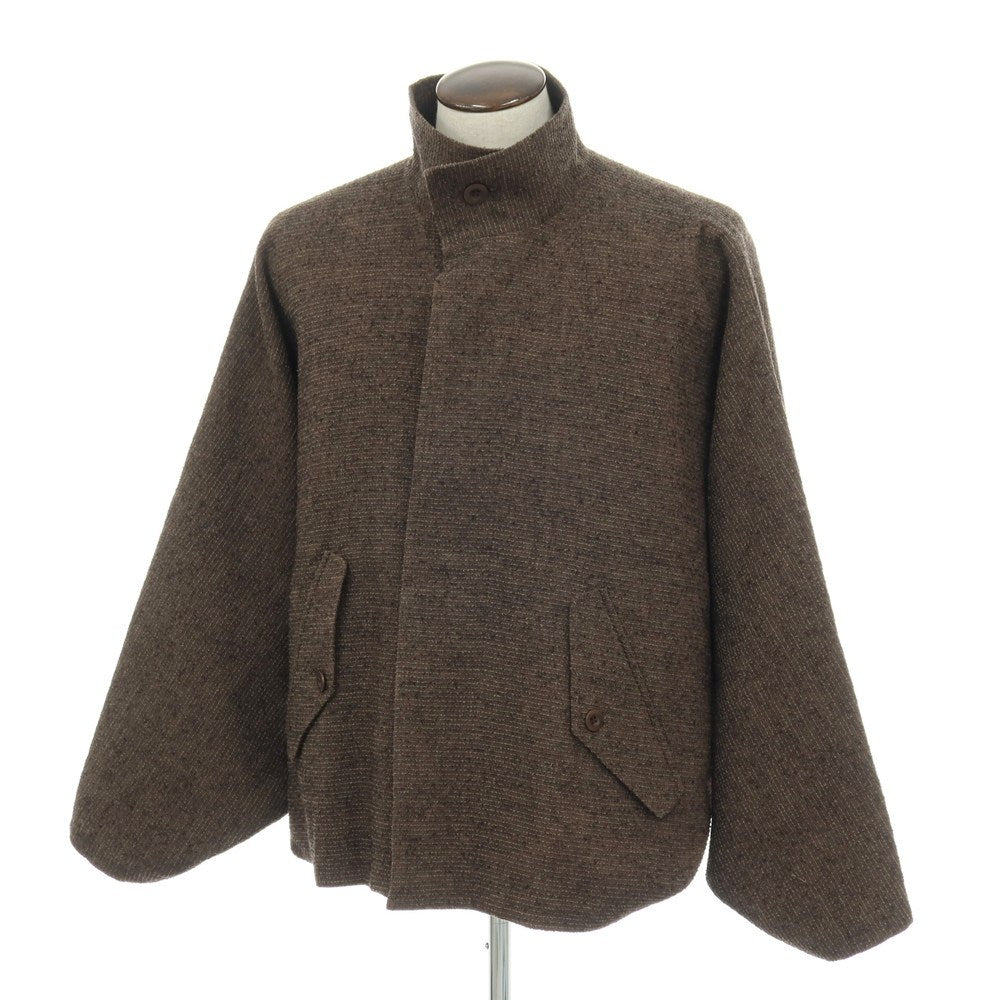 【中古】アイム メン IM MEN 2026年春夏 リネン系 スタンドカラーブルゾン ブラウン【サイズ表記なし(L位)】【 状態ランクA 】【 メンズ 】