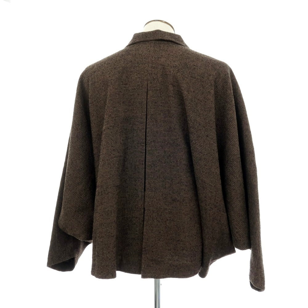 【中古】アイム メン IM MEN 2026年春夏 リネン系 スタンドカラーブルゾン ブラウン【サイズ表記なし(L位)】【 状態ランクA 】【 メンズ 】[DPD]