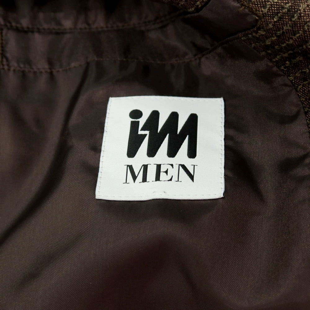 【中古】アイム メン IM MEN 2026年春夏 リネン系 スタンドカラーブルゾン ブラウン【サイズ表記なし(L位)】【 状態ランクA 】【 メンズ 】[DPD]