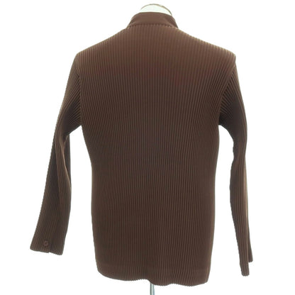 【中古】オム プリッセ イッセイミヤケ HOMME PLISSE ISSEY MIYAKE 2026年春夏 ポリエステル系 プリーツ 3B マオカラージャケット ブラウン【サイズ表記なし(L位)】【 状態ランクA 】【 メンズ 】