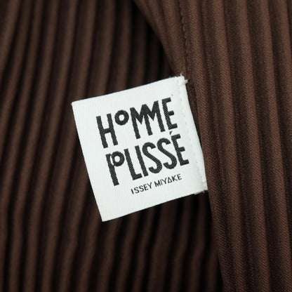【中古】オム プリッセ イッセイミヤケ HOMME PLISSE ISSEY MIYAKE 2026年春夏 ポリエステル系 プリーツ 3B マオカラージャケット ブラウン【サイズ表記なし(L位)】【 状態ランクA 】【 メンズ 】