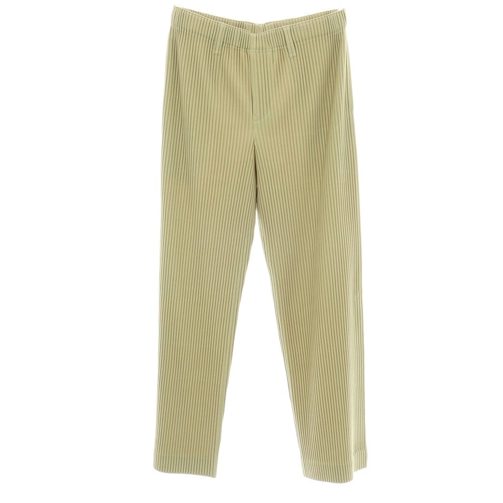 【中古】オム プリッセ イッセイミヤケ HOMME PLISSE ISSEY MIYAKE 2026年春夏 ポリエステル系 プリーツ イージーパンツ ライトグリーン【サイズ表記なし(L位)】【 状態ランクA 】【 メンズ 】