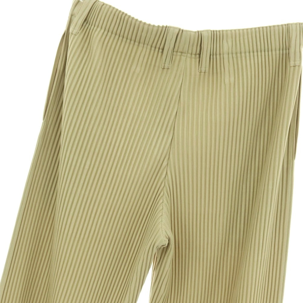 【中古】オム プリッセ イッセイミヤケ HOMME PLISSE ISSEY MIYAKE 2026年春夏 ポリエステル系 プリーツ イージーパンツ ライトグリーン【サイズ表記なし(L位)】【 状態ランクA 】【 メンズ 】