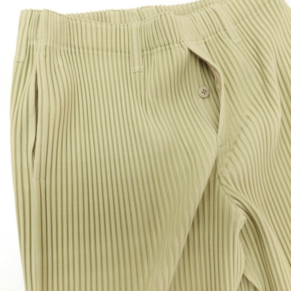 【中古】オム プリッセ イッセイミヤケ HOMME PLISSE ISSEY MIYAKE 2026年春夏 ポリエステル系 プリーツ イージーパンツ ライトグリーン【サイズ表記なし(L位)】【 状態ランクA 】【 メンズ 】