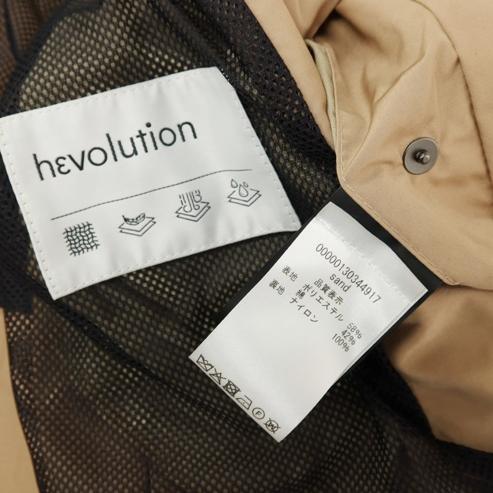 【中古】イーヴォ Hevo ポリエステルコットン ピーコート ベージュ【サイズ50】【 状態ランクB 】【 メンズ 】[CPD]