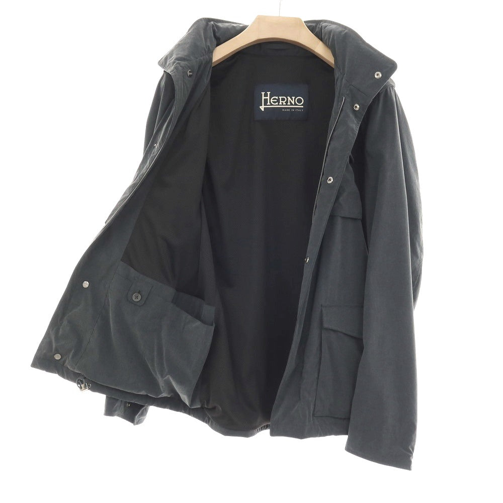 【中古】ヘルノ Herno ナイロン M-65 ミリタリージャケット グレー【 サイズ50 】【 状態ランクB 】【 メンズ 】 [APD]