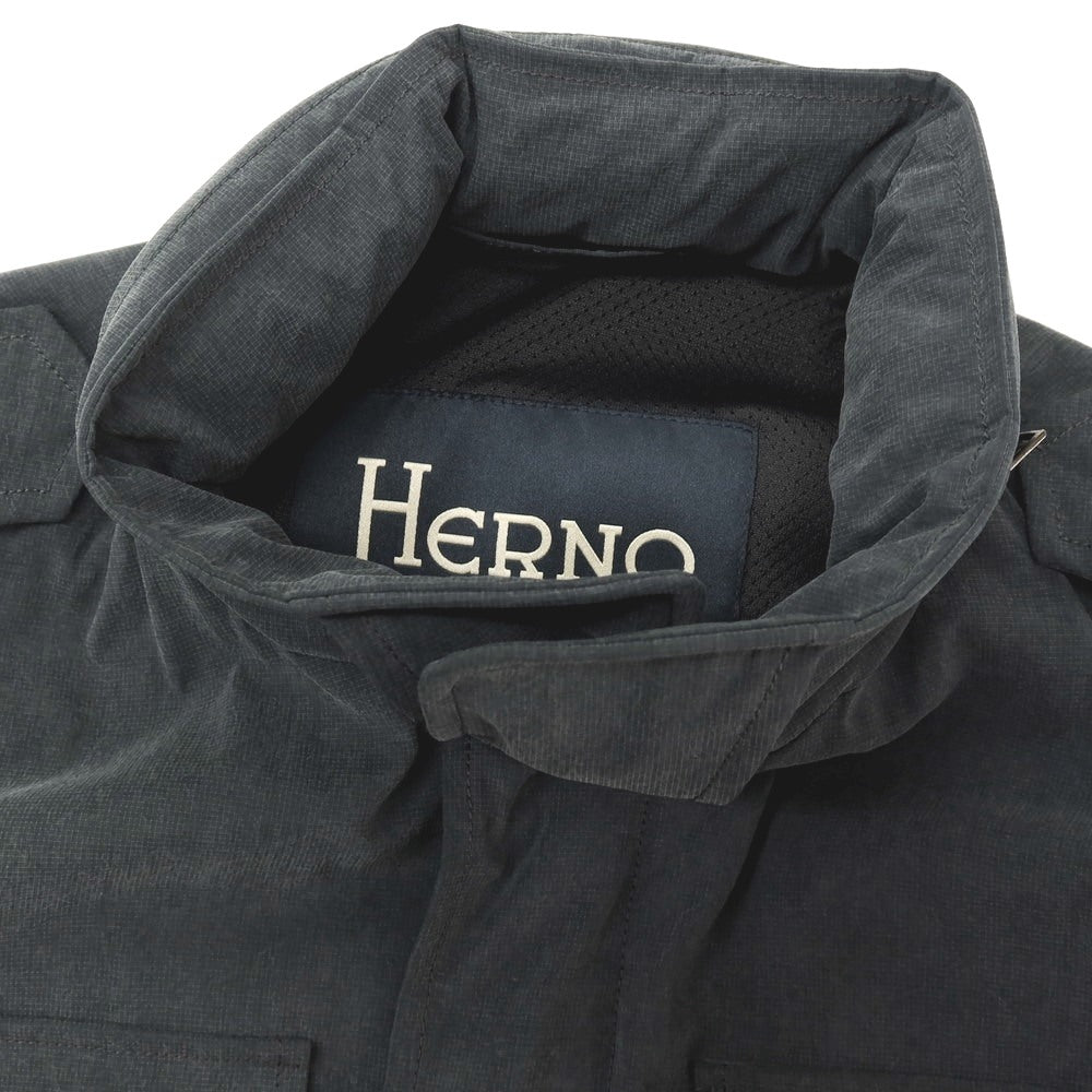 【中古】ヘルノ Herno ナイロン M-65 ミリタリージャケット グレー【 サイズ50 】【 状態ランクB 】【 メンズ 】 [APD]