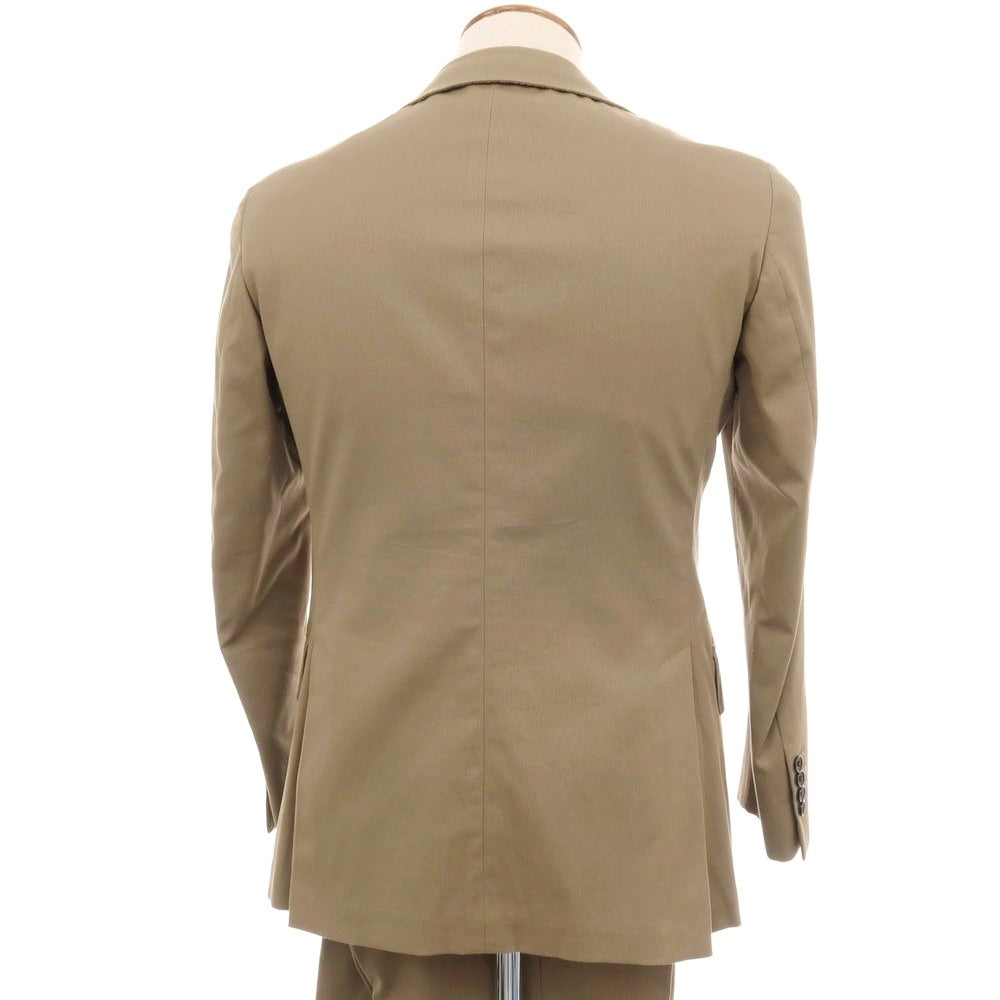 【中古】ベルベスト Belvest ストレッチ コットン 3つボタンスーツ グレージュ【サイズ上46/下48】【 状態ランクD 】【 メンズ 】