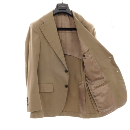 【中古】ベルベスト Belvest ストレッチ コットン 3つボタンスーツ グレージュ【サイズ上46/下48】【 状態ランクD 】【 メンズ 】