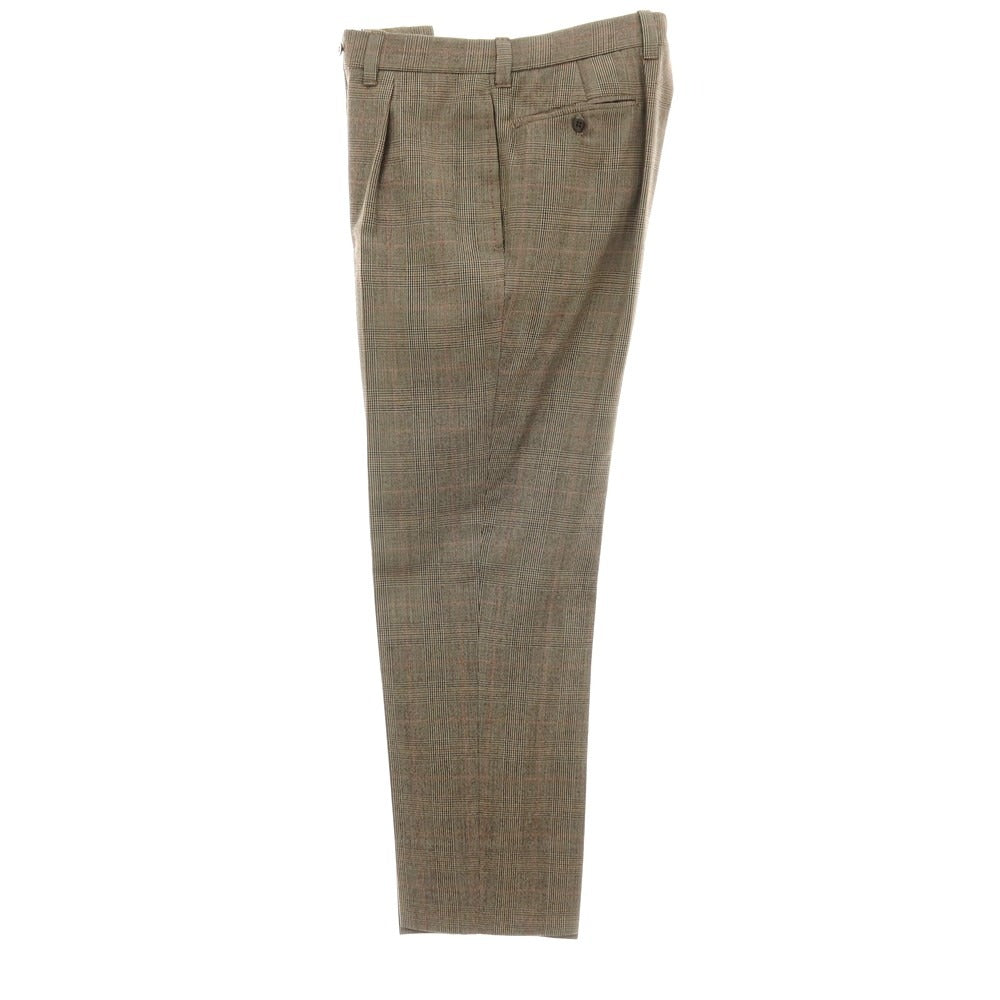 【中古】ラベラ サルトリア ナポレターナ La vera Sartoria Napoletana ウール グレンチェック 3つボタンスーツ ベージュxブラック【サイズ44】【 状態ランクC 】【 メンズ 】