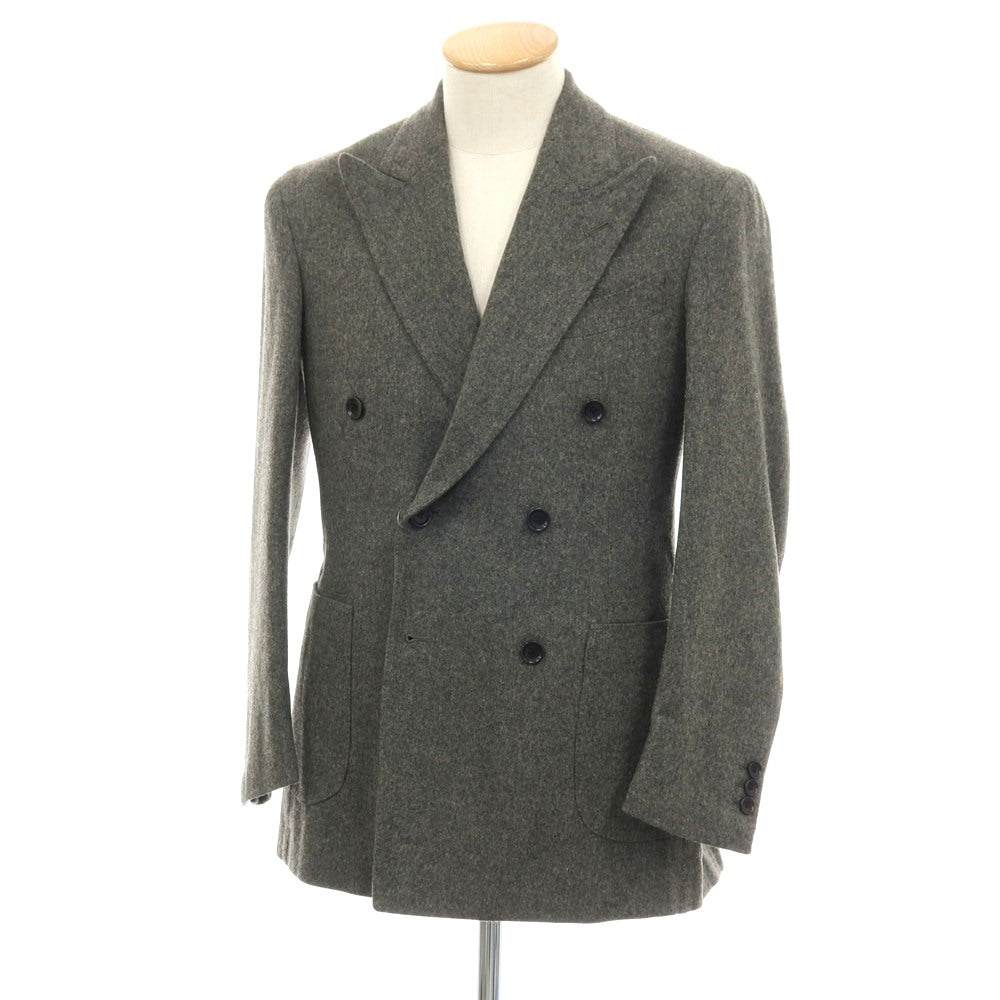 【中古】ルカ グラシア Luca Grassia ウール ダブル6B テーラードジャケット グレー【サイズ表記なし（S位）】【 状態ランクB 】【 メンズ 】