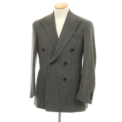 【中古】ルカ グラシア Luca Grassia ウール ダブル6B テーラードジャケット グレー【サイズ表記なし（S位）】【 状態ランクB 】【 メンズ 】