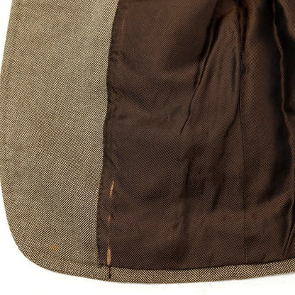 【中古】サルトリア アットリーニ Sartoria Attolini ウールシルク ヘリンボーン 3B テーラードジャケット ベージュ【サイズ44】【 状態ランクC 】【 メンズ 】