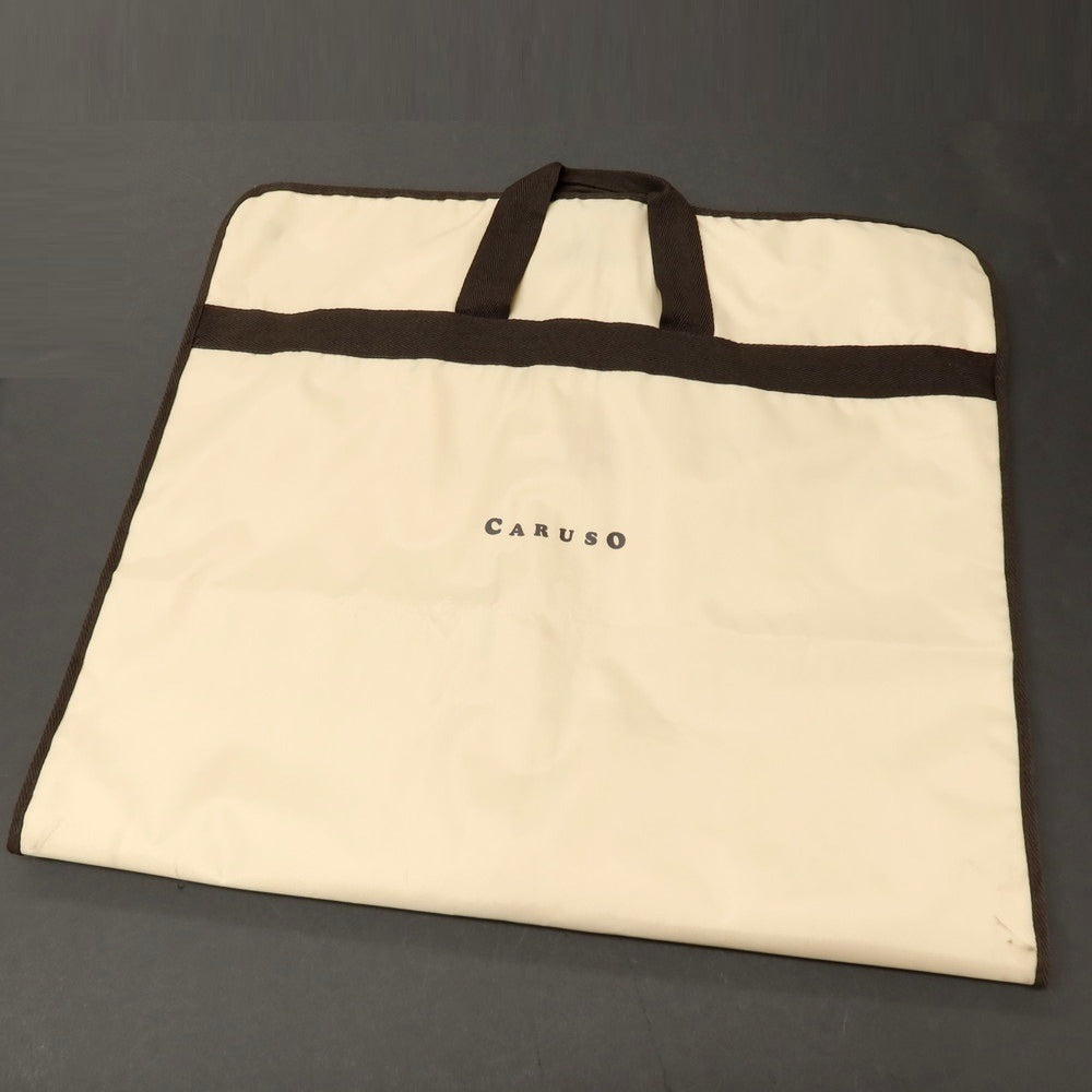 【中古】カルーゾ CARUSO ウールリネン ウィンドウペーンチェック 2B テーラードジャケット ブラックxホワイト【サイズ46】【 状態ランクA 】【 メンズ 】[CPD]