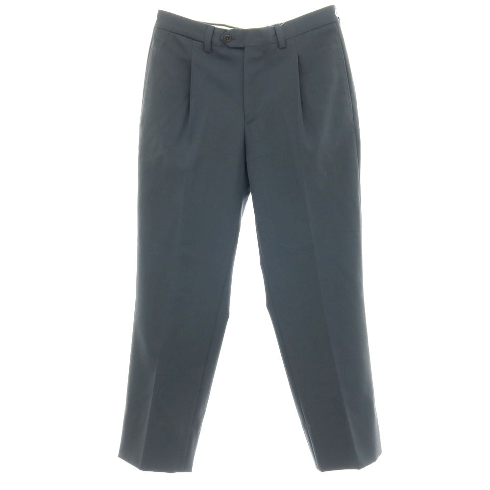 【中古】サルヴァトーレピッコロ Salvatore Piccolo ウール系 ドレススラックスパンツ グリーングレー系【サイズ表記なし（S位）】【 状態ランクB 】【 メンズ 】